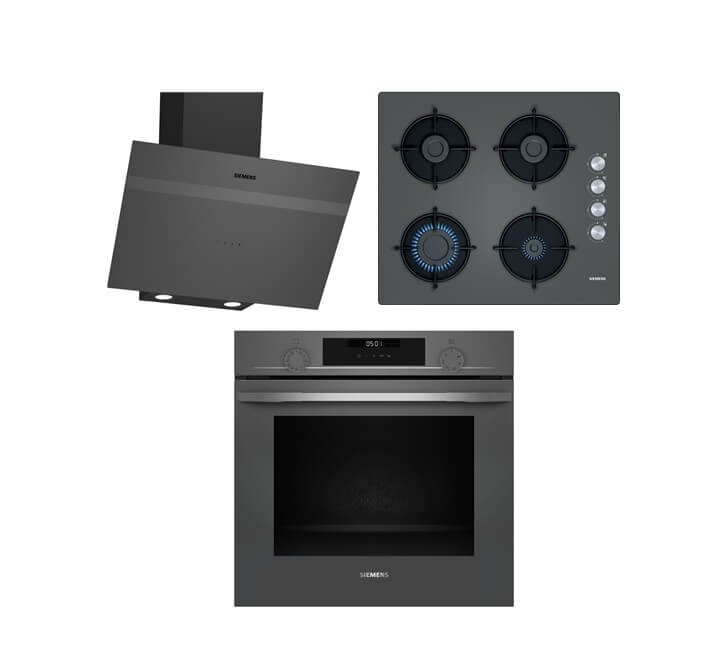 siemens-buharli-antrasit-gri-ankastre-set